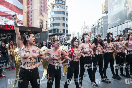 Femen Demonstration in Madrid