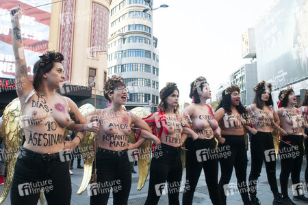 Femen Demonstration in Madrid