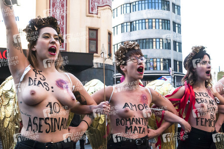 Femen Demonstration in Madrid