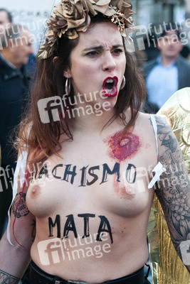 Femen Demonstration in Madrid