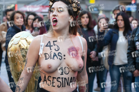 Femen Demonstration in Madrid