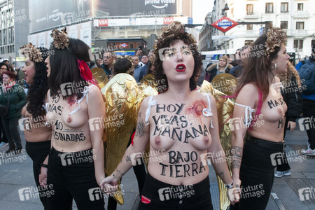 Femen Demonstration in Madrid