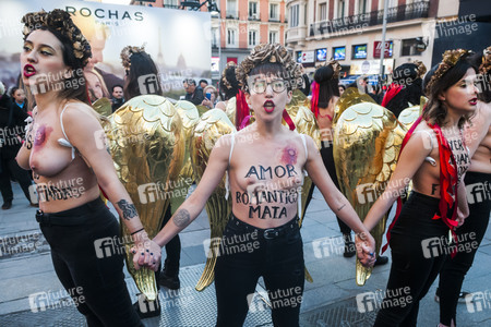 Femen Demonstration in Madrid
