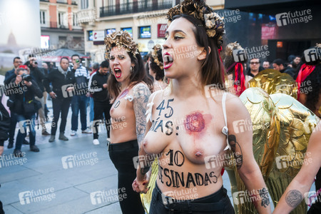 Femen Demonstration in Madrid