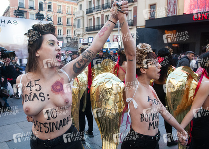 Femen Demonstration in Madrid