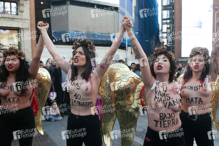 Femen Demonstration in Madrid
