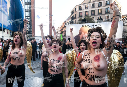 Femen Demonstration in Madrid