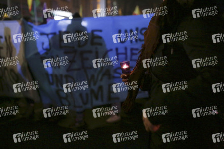 Demonstration in Gedenken an die Opfer vom rechtsextremen Anschlag von Hanau in Berlin