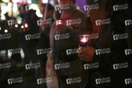 Demonstration in Gedenken an die Opfer vom rechtsextremen Anschlag von Hanau in Berlin