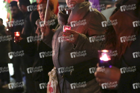 Demonstration in Gedenken an die Opfer vom rechtsextremen Anschlag von Hanau in Berlin