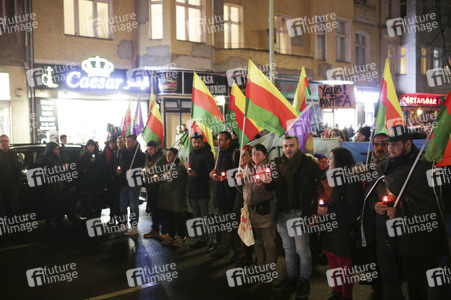 Demonstration in Gedenken an die Opfer vom rechtsextremen Anschlag von Hanau in Berlin