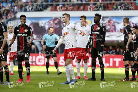 Fußball-Bundesliga Spiel RB Leipzig - Bayer 04 Leverkusen in Leipzig