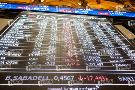 Aktienindex IBEX 35 sinkt auf Niedrigststand in Madrid