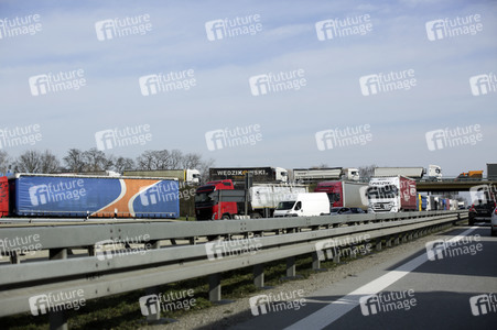 Grenzschließung Polen wegen Corona-Virus in Frankfurt (Oder)