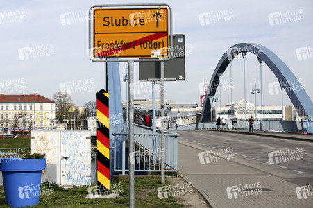 Grenzschließung Polen wegen Corona-Virus in Frankfurt (Oder)