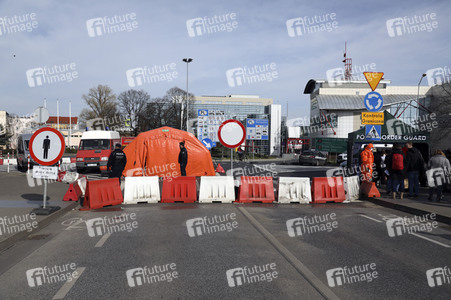 Grenzschließung Polen wegen Corona-Virus in Frankfurt (Oder)