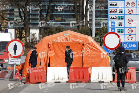 Grenzschließung Polen wegen Corona-Virus in Frankfurt (Oder)