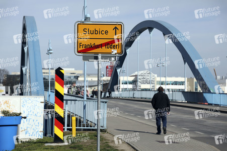 Grenzschließung Polen wegen Corona-Virus in Frankfurt (Oder)