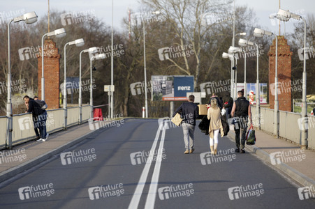 Grenzschließung Polen wegen Corona-Virus in Küstrin-Kietz