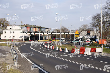 Grenzschließung Polen wegen Corona-Virus in Küstrin-Kietz