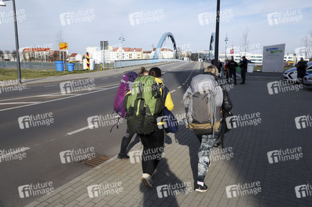 Grenzschließung Polen wegen Corona-Virus in Küstrin-Kietz