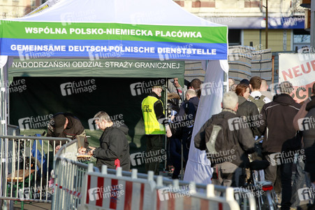 Öffnung Grenzübergang Stadtbrücke von Görlitz nach Zgorzelec