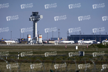 Flugrückgang wegen der Corona-Krise in Berlin