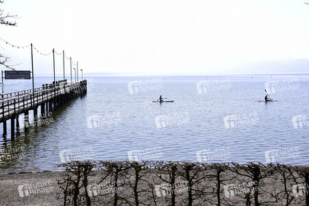 Ausgangsbeschränkungen wegen Corona-Krise in Seebruck am Chiemsee