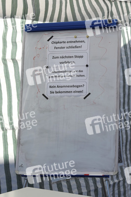 Corona-Drive-In-Teststation in Landsberg