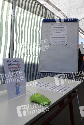 Corona-Drive-In-Teststation in Landsberg