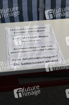 Corona-Drive-In-Teststation in Landsberg