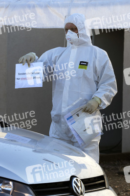 Corona-Drive-In-Teststation in Landsberg