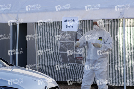 Corona-Drive-In-Teststation in Landsberg