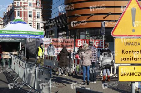 Corona-Kontrollen an der Grenze zu Polen in Görlitz