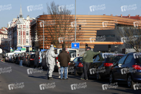 Corona-Kontrollen an der Grenze zu Polen in Görlitz
