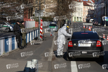 Corona-Kontrollen an der Grenze zu Polen in Görlitz