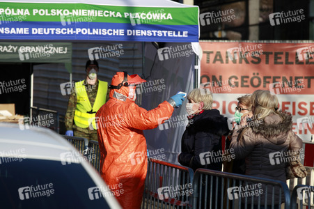 Corona-Kontrollen an der Grenze zu Polen in Görlitz