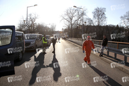 Corona-Kontrollen an der Grenze zu Polen in Görlitz