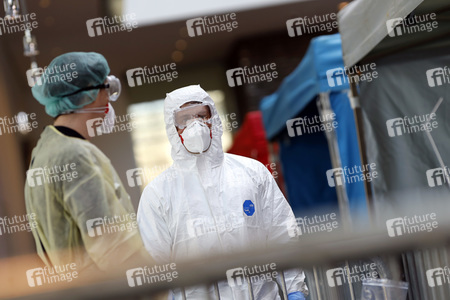 Corona-Testzentrum in Köln