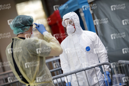 Corona-Testzentrum in Köln