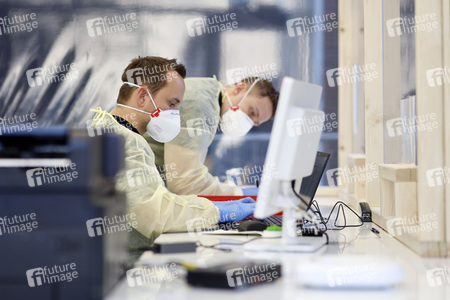 Corona-Testzentrum in Köln