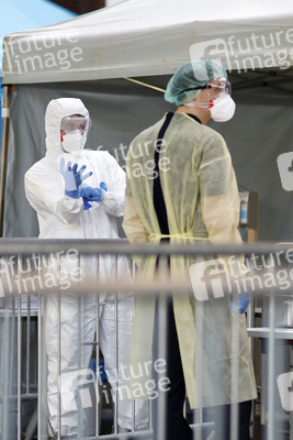 Corona-Testzentrum in Köln