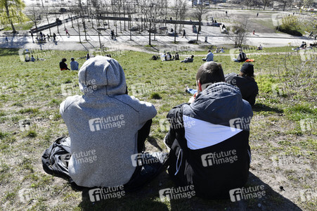 Der Mauerpark während der Corona-Krise in Berlin