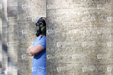 Symbolfoto Behelfsmaske