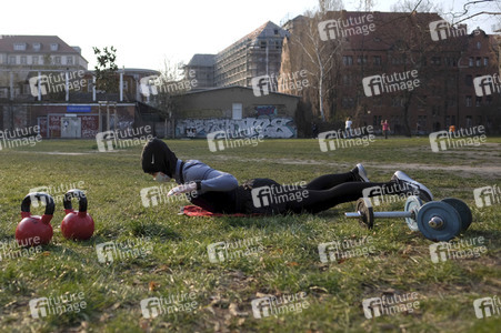 Zeina Nassar beim Training in Berlin