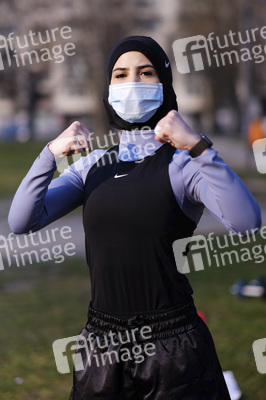 Zeina Nassar beim Training in Berlin