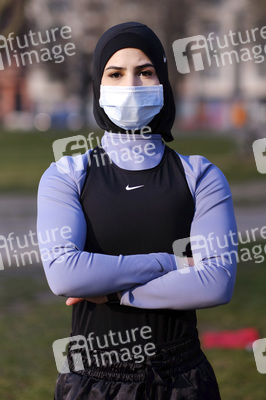 Zeina Nassar beim Training in Berlin