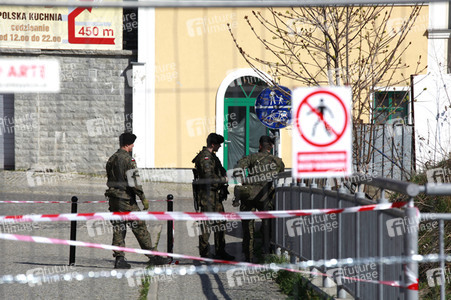 Gesperrter Grenzübergang  in Görlitz