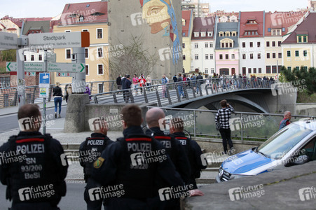 Demonstration gegen Schließung der deutsch-polnischen Grenze in Görlitz
