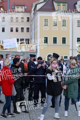 Demonstration gegen Schließung der deutsch-polnischen Grenze in Görlitz